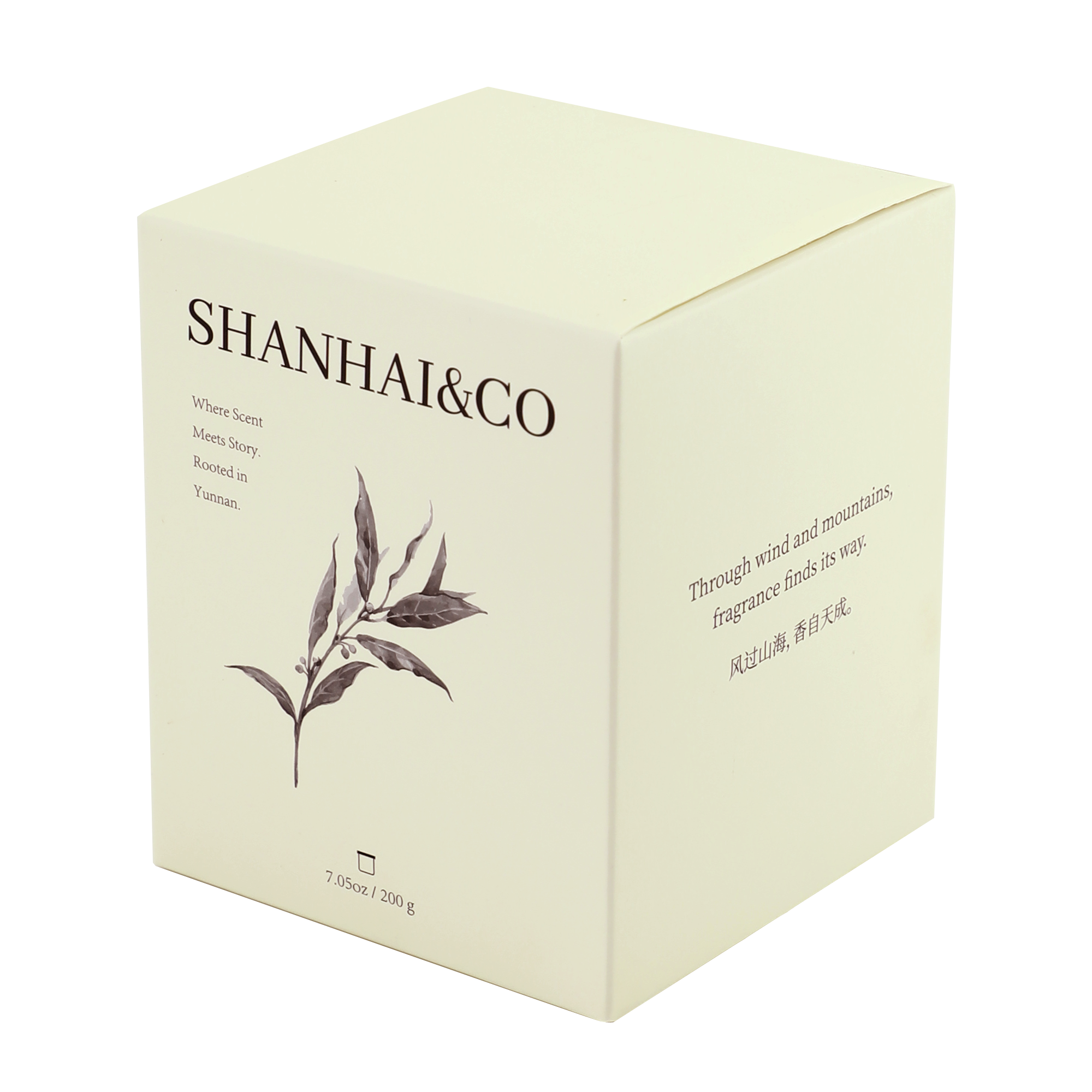 ShanHai botanical candle packaging
